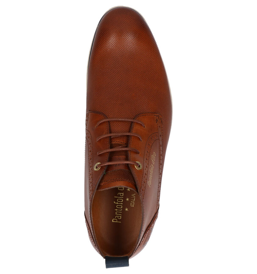 Pantofola d'Oro Lugo Mid Chuassures Habillées en Cognac en cuir (257391)