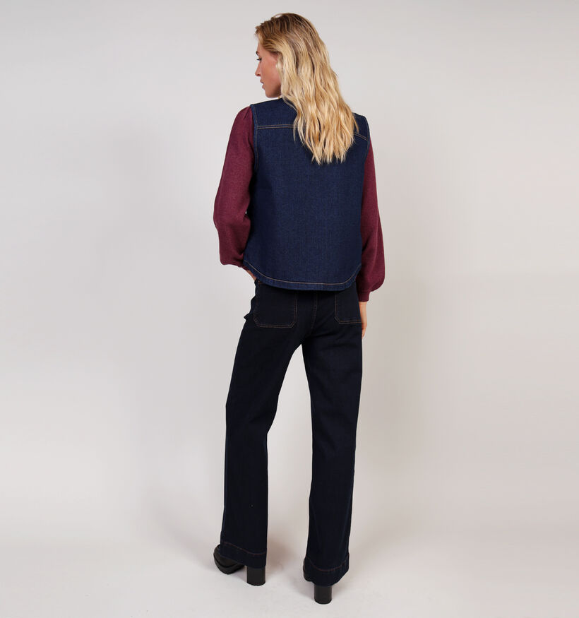 Vila Strazy Denim Blauwe Vest met Rits voor dames (361354)