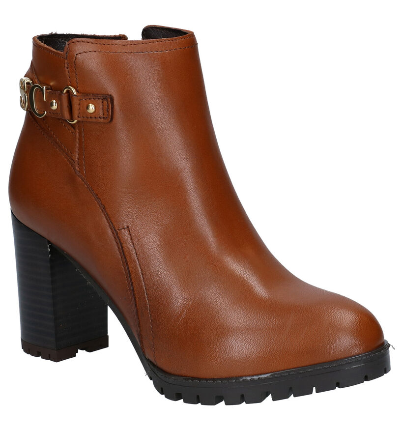 Scapa Cognac Enkellaarzen in leer (281259)