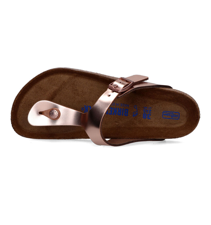 Birkenstock Gizeh Tongs en Or rose pour femmes (322638)