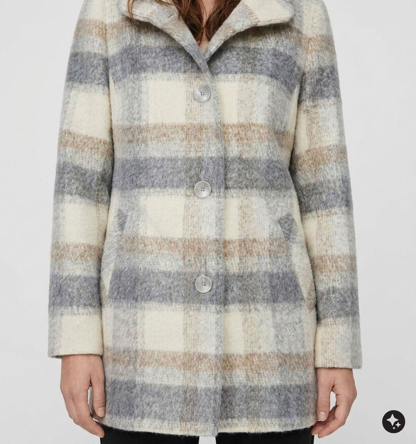 Barbara Lebek Manteau court en Beige/Gris pour femmes (380690)