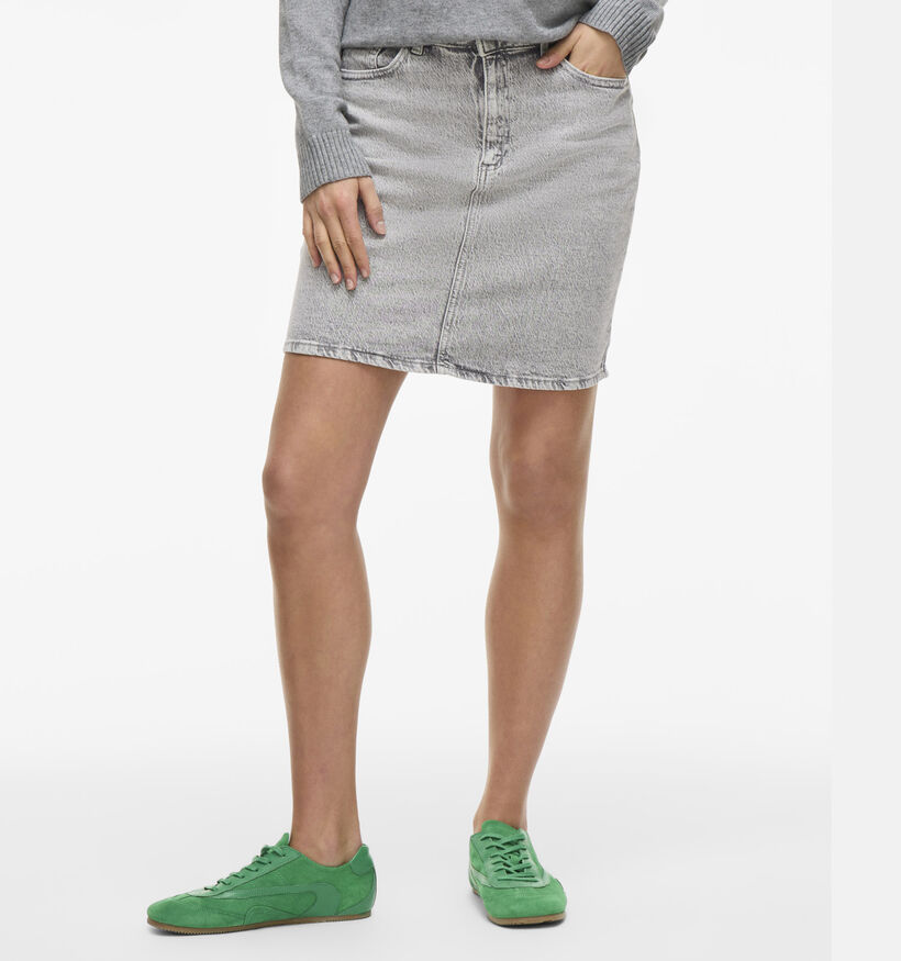 Vila Kaja Grijze Korte Jeansrok voor dames (351742)