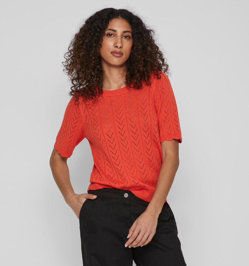 Vila Shelley Pull en Vert pour femmes (323694)