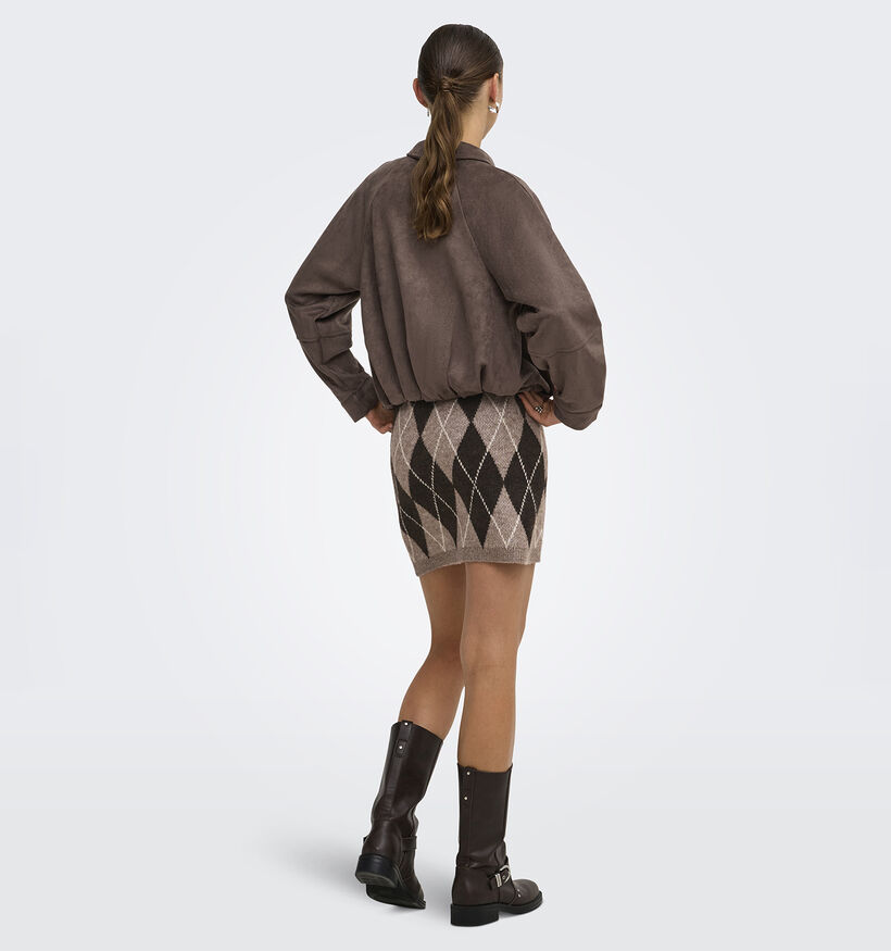 JDY Bianka Bruine Geruite Rok voor dames (379359)