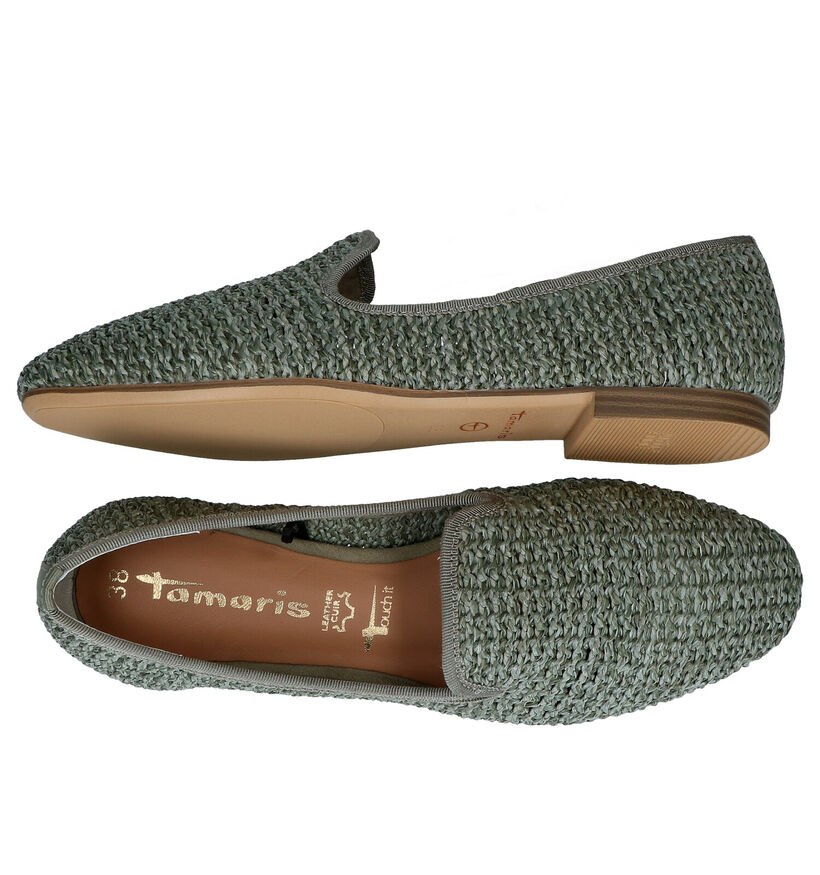 Tamaris Touch it Groene Loafers in stof (292215)
