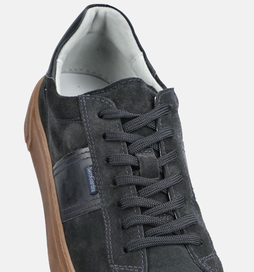 NeroGiardini Chaussures plates en Bleu fonc&eacute; pour hommes (382167) - pour semelles orthop&eacute;diques