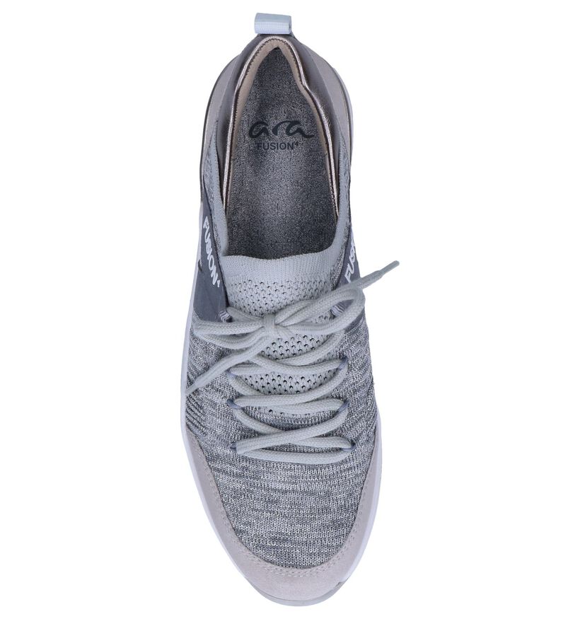 Zilveren Slip-on Sneakers Ara Fusion4 in leer (246494)
