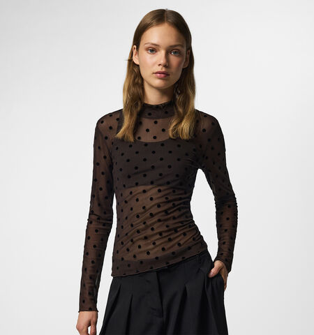 Pieces T-shirts Bruin