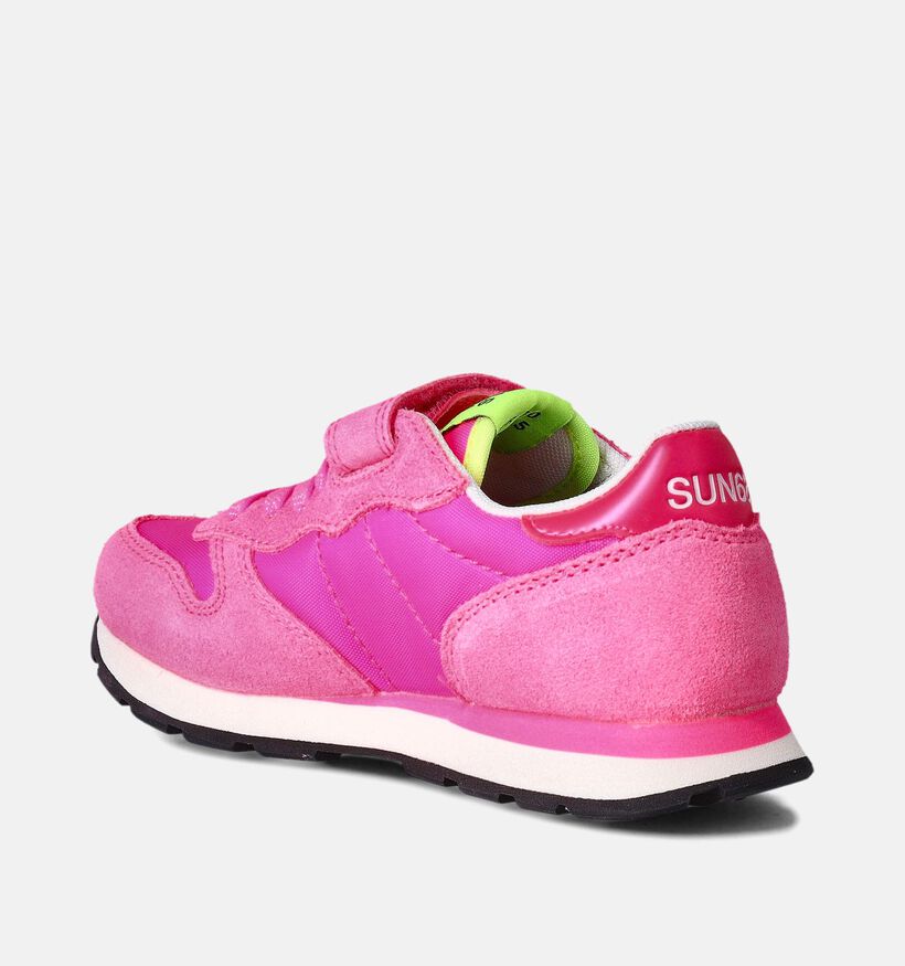 Sun68 Ally Solid Baskets Fluo en Rose pour filles (352449)