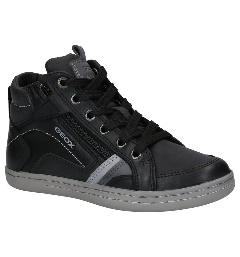 Geox Chaussures hautes en Noir en cuir (254529)