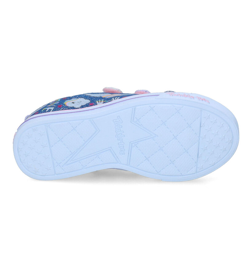 Skechers Sparkle Lite Baskets en Bleu pour filles (302740)