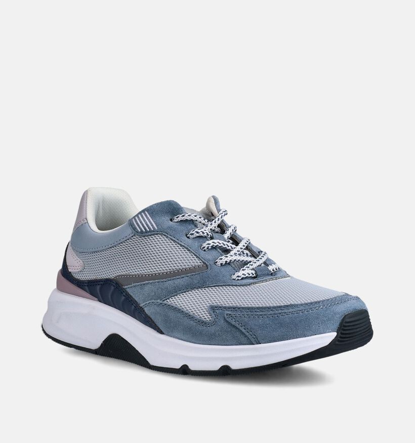 Gabor Rollingsoft Blauwe Sneakers voor dames (369502) - geschikt voor steunzolen