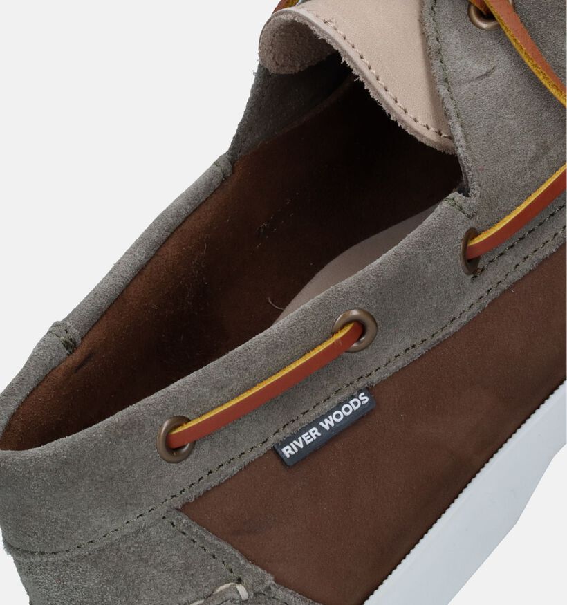 River Woods Paco Chaussures bateau en Beige pour hommes (340909)