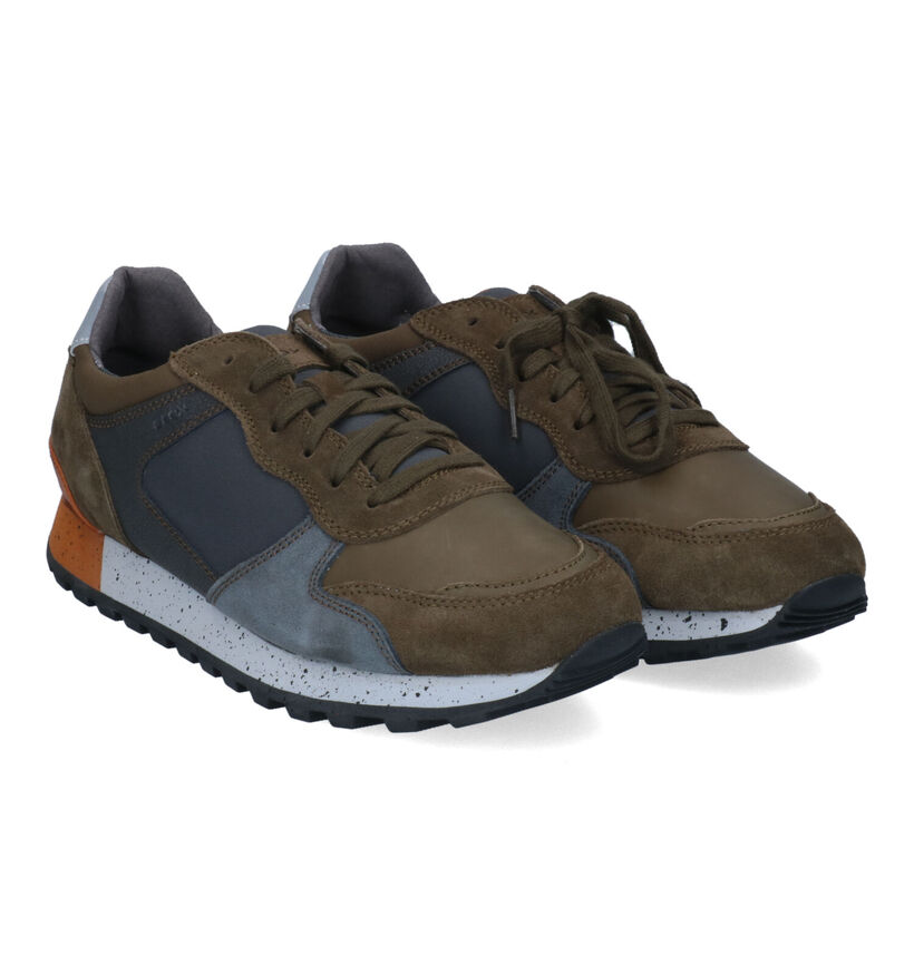 Geox Ponente Baskets en Vert pour hommes (313650) - pour semelles orthopédiques