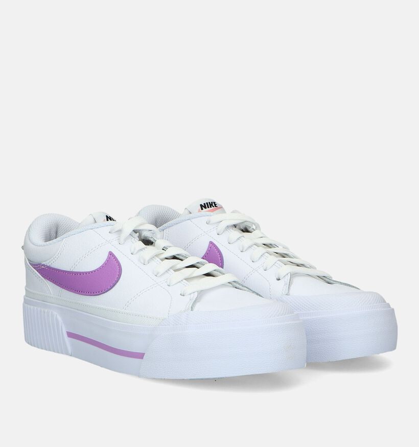 Nike Court Legacy Lift Witte Platform Sneakers voor dames (328020)