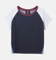 Ador&eacute; Oreane Blauwe/Witte T-shirt met Korte Mouwen voor dames (384073)
