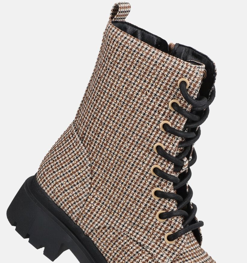 La Strada Donkerbeige Boots met Veters en Rits voor dames (381640)