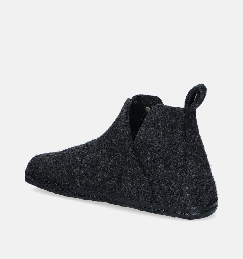 Birkenstock Andermatt Shearling Pantoufles montantes en Gris pour hommes (344037)