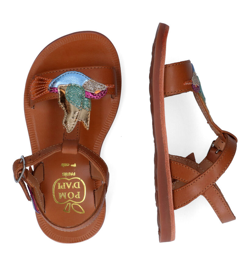 Pom d'Api Plagette Colibri Cognac Sandalen voor meisjes (304786)