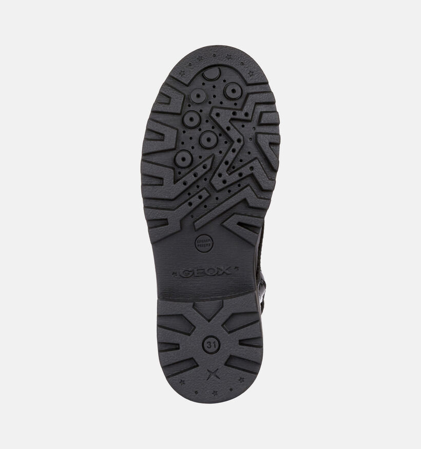 Geox Casey Boots &agrave; lacets en Noir pour filles (377788) - pour semelles orthop&eacute;diques