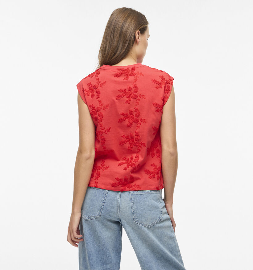 Vila Nayla O-Neck Rode T-shirt zonder Mouwen voor dames (369458)