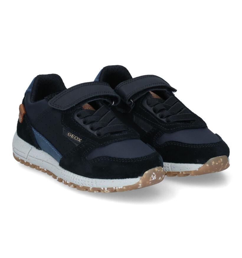Geox Alben Zwarte Sneakers in leer (317589)