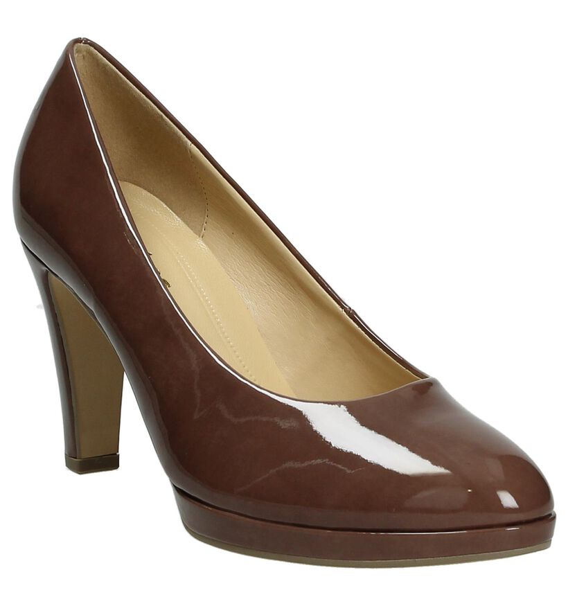 Gabor Escarpins classique en Marron en cuir verni (184833)