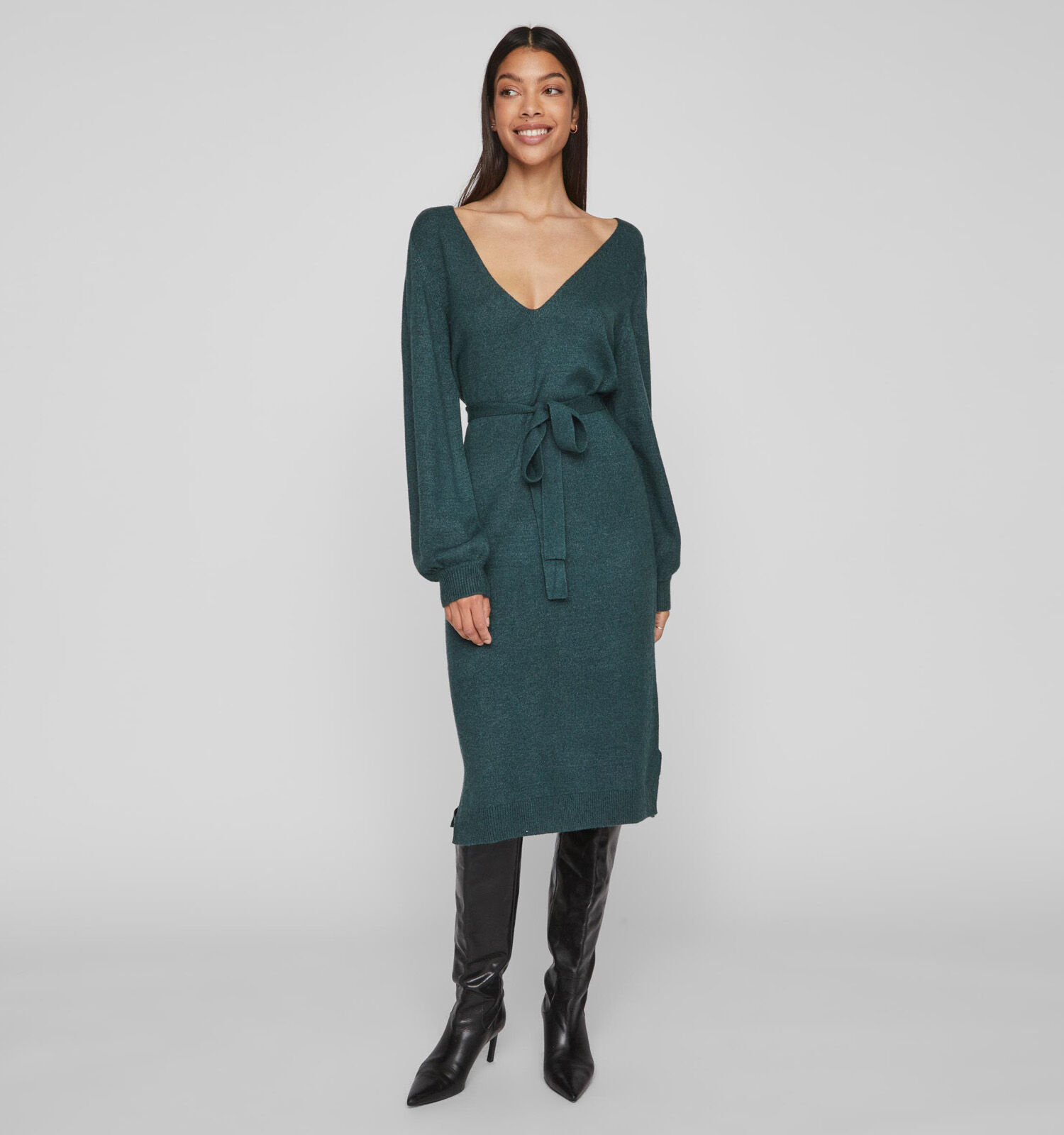 Vila Ril Groene Midi jurk Dames Kleedjes Online op TORFS.BE