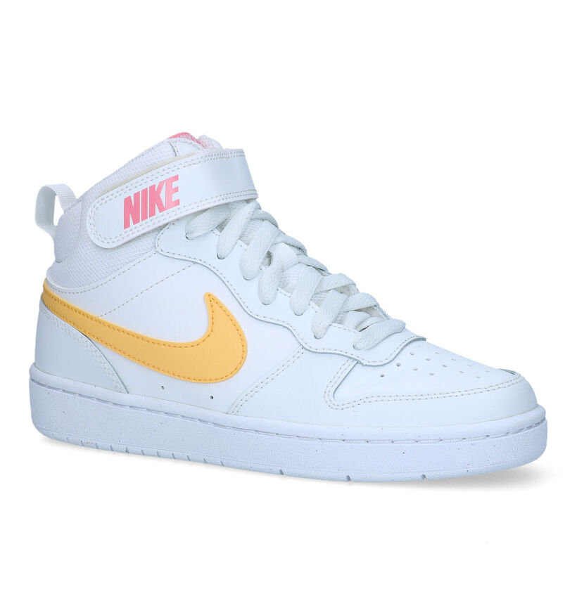 Nike Court Borough Mid Witte Sneakers voor meisjes (334220)