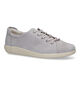 ECCO Soft 2.0 Grijze Veterschoenen in nubuck (321146)