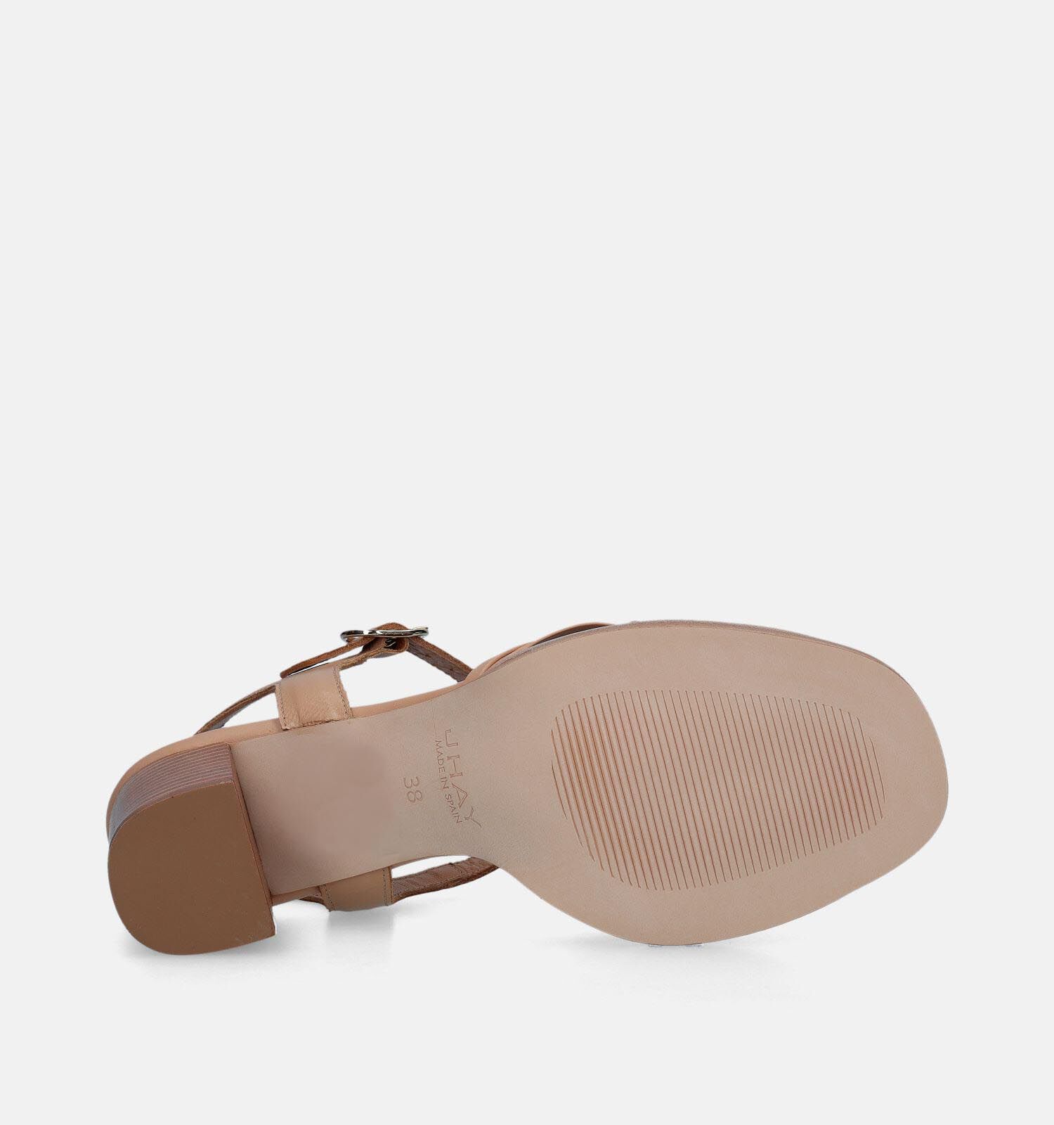 JHay Bruine Sandalen Met Hak Dames Sandalen Online op TORFS.BE