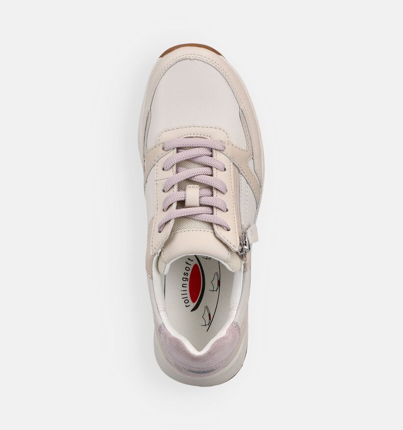 Gabor Rollingsoft Baskets en Blanc pour femmes (368409) - pour semelles orthop&eacute;diques