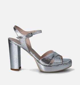 NeroGiardini Sandales avec talon carré en Argent pour femmes (355977)
