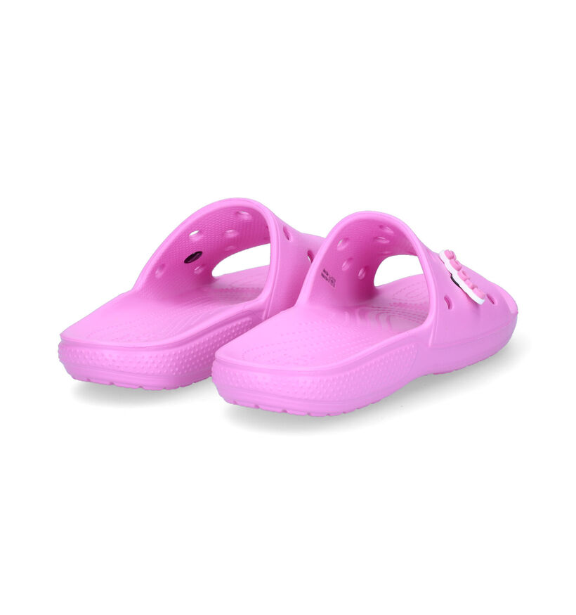 Crocs Classic Slide Nu-pieds en Rose pour femmes (306848)