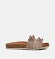 Verbenas Rocio Nu-pieds plates en Taupe pour femmes (357416)