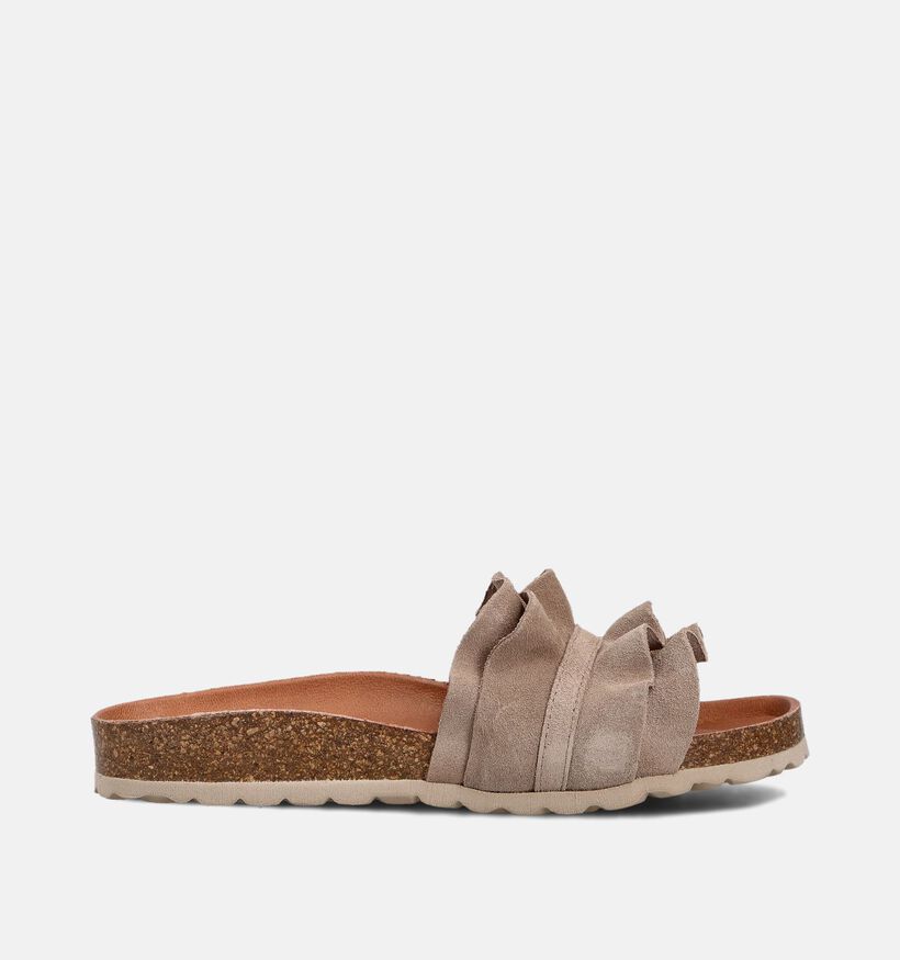 Verbenas Rocio Nu-pieds plates en Taupe pour femmes (357416)