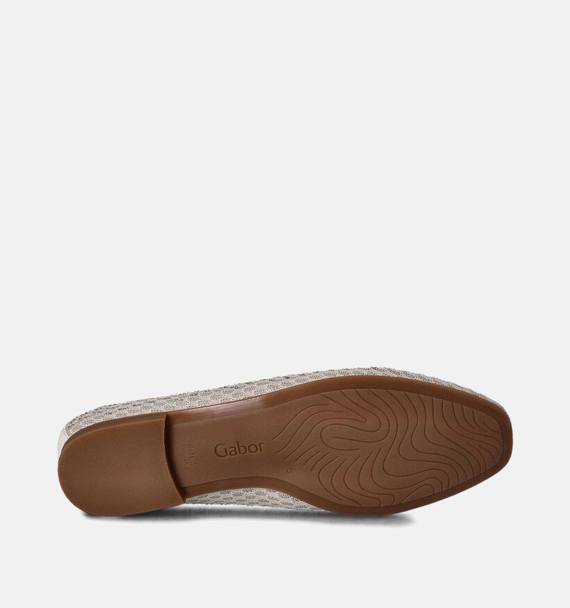 Gabor Beige Loafers voor dames (352072) - geschikt voor steunzolen