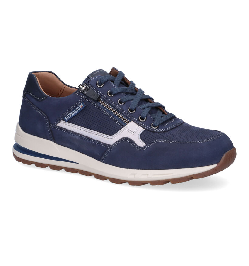 Mephisto Bradley Nomad Chaussures à lacets en Bleu pour hommes (323375) - pour semelles orthopédiques