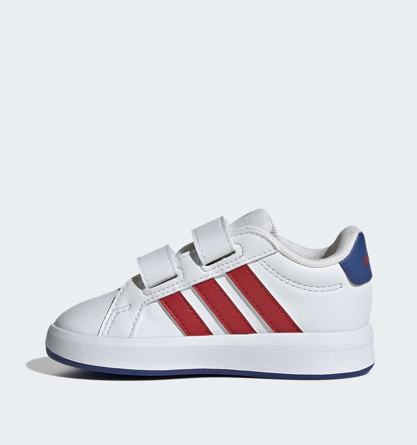 adidas Grand Court 3.0 Baskets basses en Blanc pour filles, gar&ccedil;ons (375386) - pour semelles orthop&eacute;diques