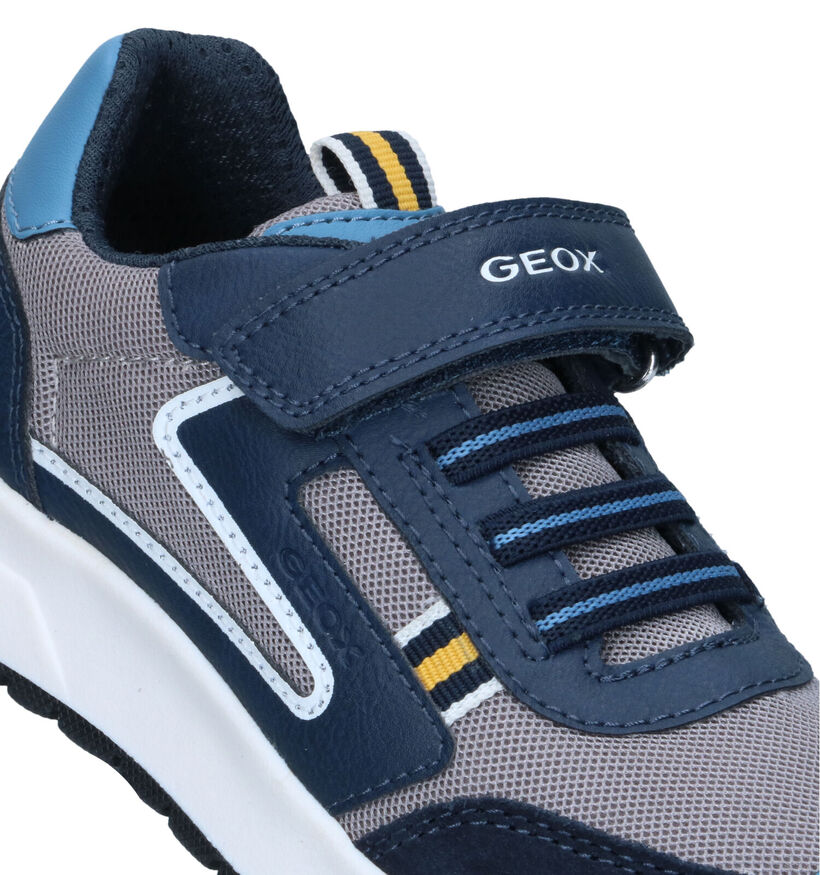 Geox Briezee Blauwe Velcroschoenen in stof (326615)