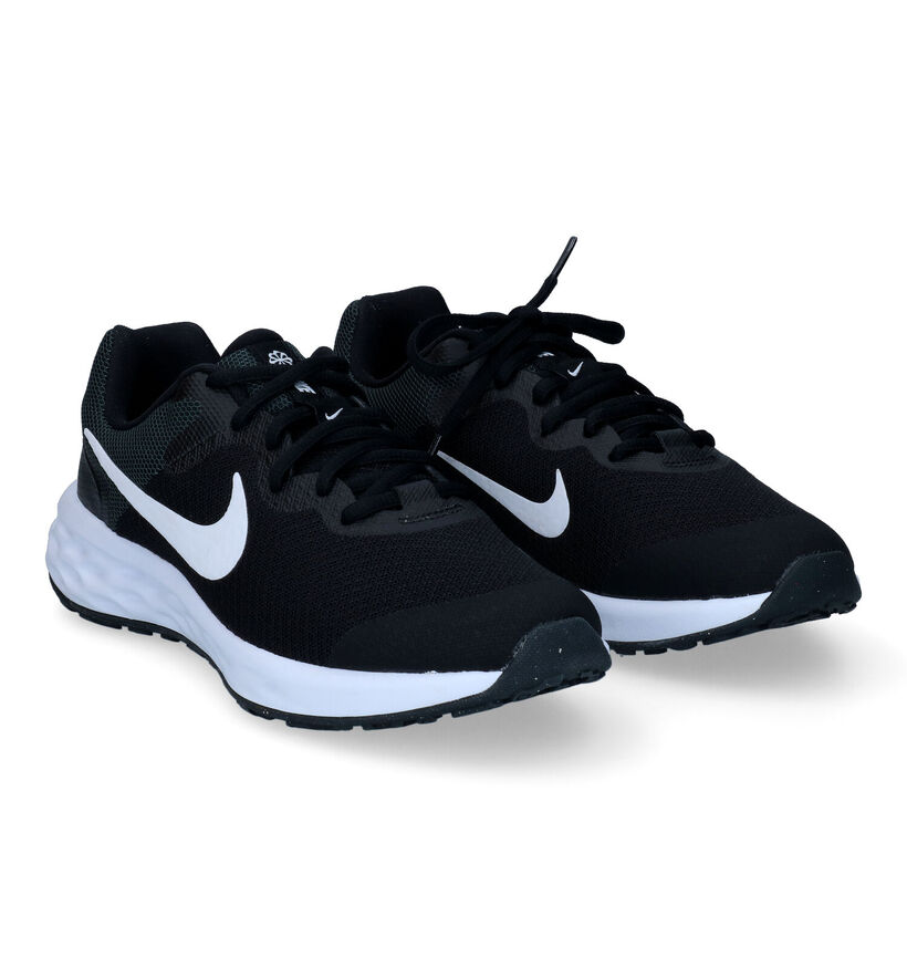 Nike Revolution 6 GS Zwarte Sneakers voor meisjes, jongens (325357)