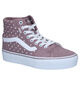 Vans Filmore Hi Platform Roze Sneakers in daim (294279)