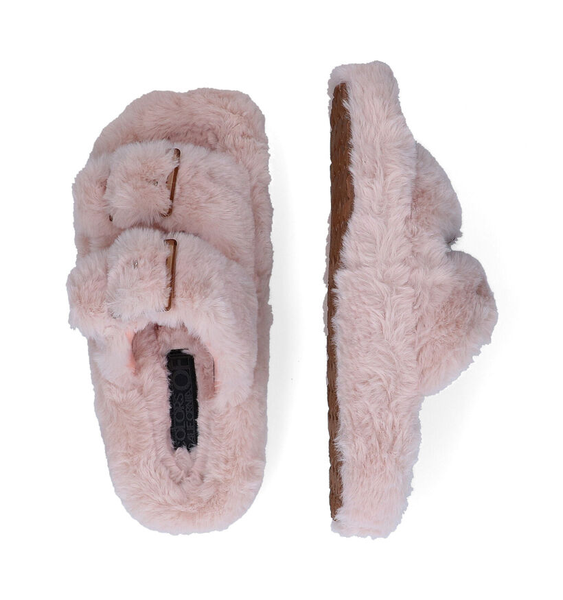 Colors of California Pantoufles ouvertes en Taupe pour femmes (300184)