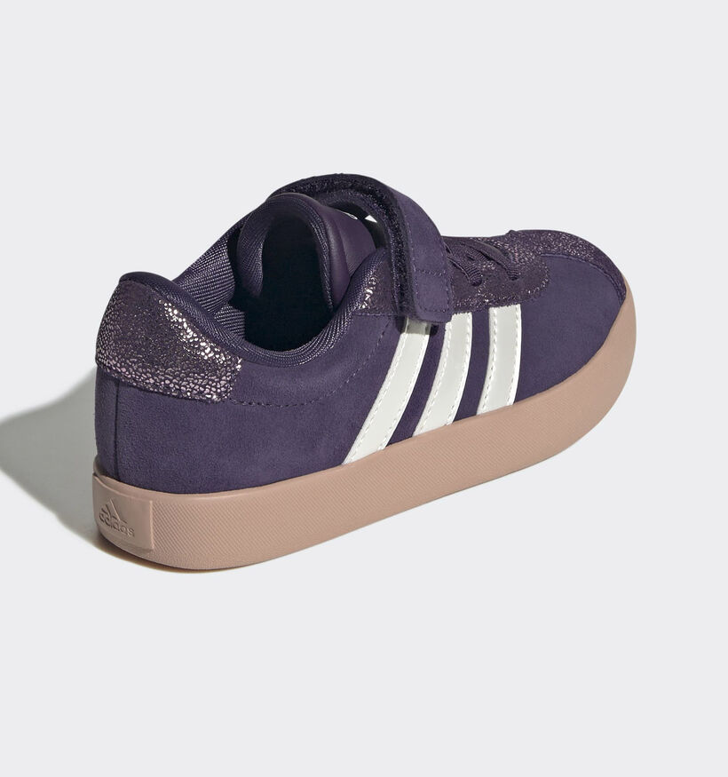 adidas VL Court Witte Sneakers adidas VL Court 3.0 Paarse Sneakers voor meisjes (365353) - geschikt voor steunzolen