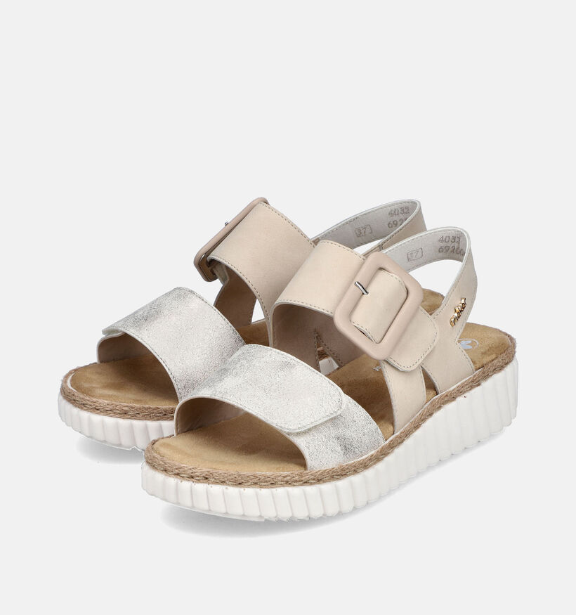 Rieker Sandales compensées en Beige pour femmes (354960)