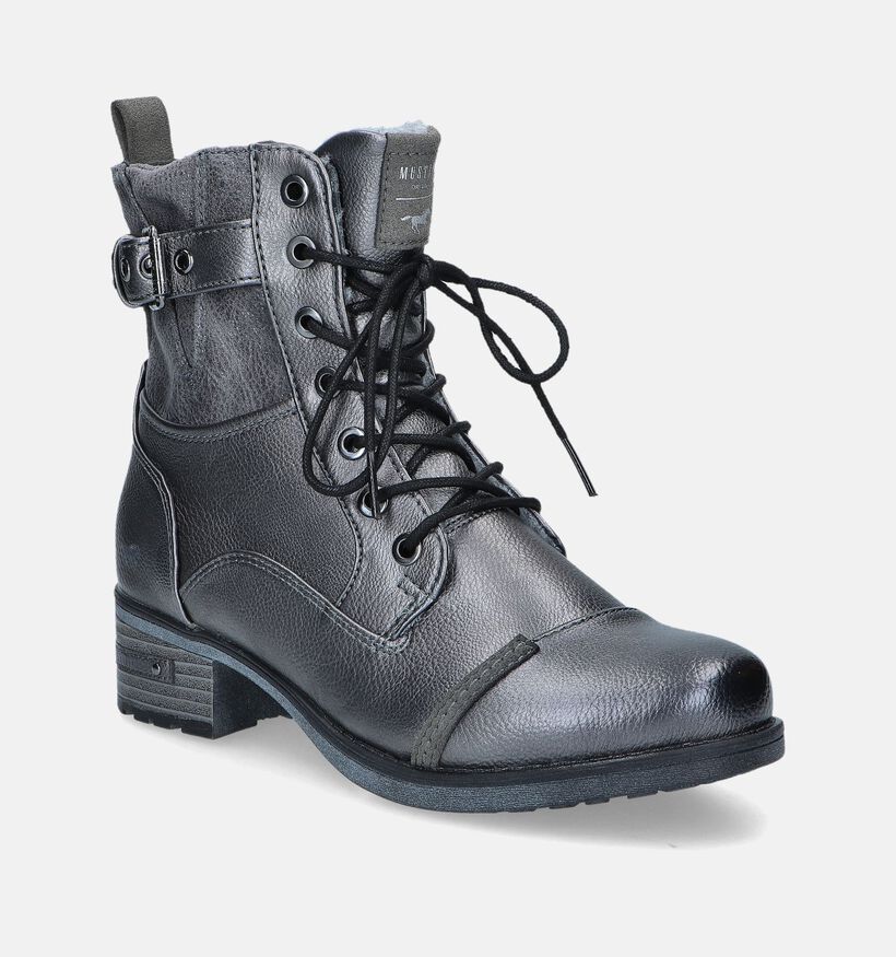 Mustang Boots à lacets en Argent pour femmes (347380)
