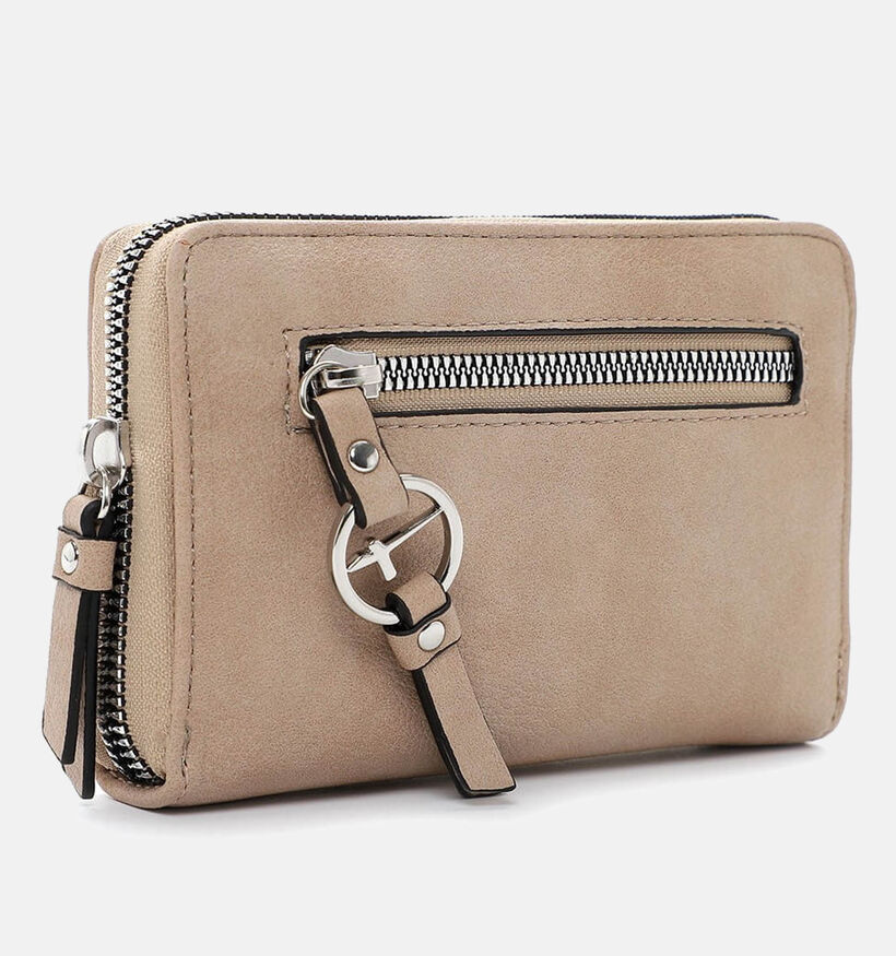 Tamaris Nele Porte-monnaie zipp&eacute; en Taupe pour femmes (371384)