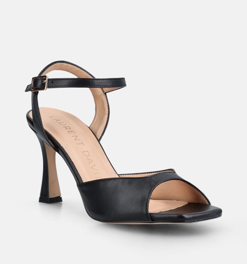 Laurent David Zwarte Sandalen met hak voor dames (373560)