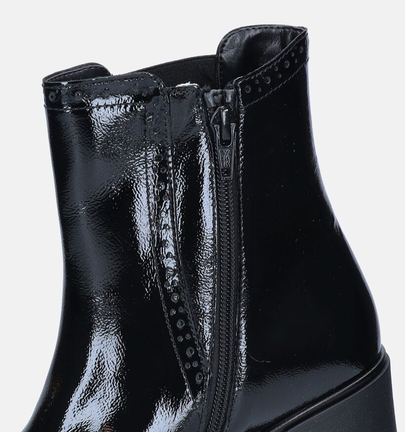 Gabor Zwarte Enkellaarzen met blokhak voor dames (347090) - geschikt voor steunzolen