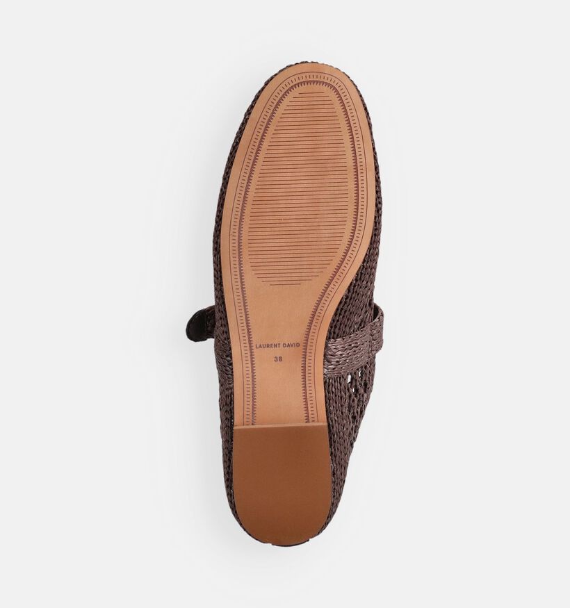 Laurent David Ballerines en Brun fonc&eacute; pour femmes (374037)
